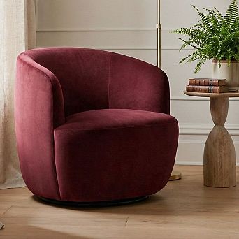 Modern Velvet Swivel Accent Chair with 360° Rotation for Living Room