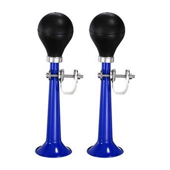 2 pc Bike Horn, Air Horns for Safety with Air Squeeze Metal Handlebar Bugle Bicycle Loud Bell