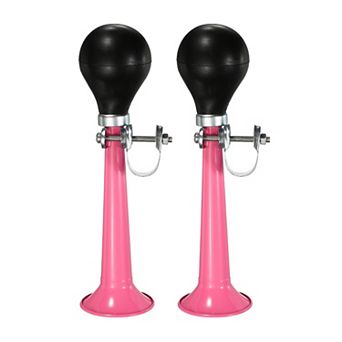 2 pc Bike Horn, Air Horns for Safety with Air Squeeze Metal Handlebar Bugle Bicycle Loud Bell
