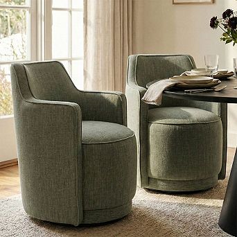 Set of 2 Modern Swivel Dining Chairs with 360° Rotation for Dining Room or Living Room