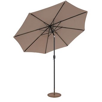 Costway 10ft Patio Umbrella Outdoor W/ 59 LBS Heavy-Duty Round Umbrella Stand