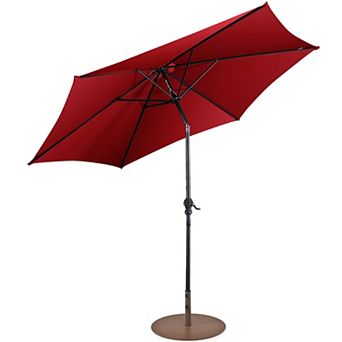 Costway 10ft Patio Umbrella Outdoor W/ 59 LBS Heavy-Duty Round Umbrella Stand