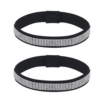 1 Pair Anti-Slip Shoe Bands Rhinestones Heel Straps for High Heels