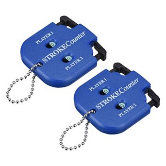 2 pc Golf Score Indicator, 2 Player Stroke Counter Clicker Handy Count Shot Keeper with Key Chain