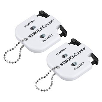 2 pc Golf Score Indicator, 2 Player Stroke Counter Clicker Handy Count Shot Keeper with Key Chain
