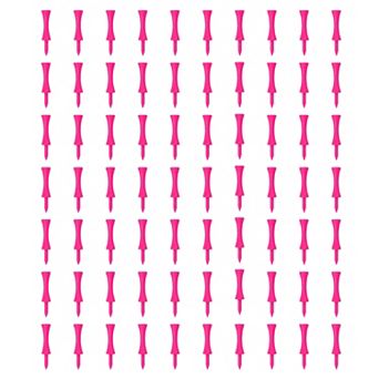 2.32" Plastic Step Down Golf Tees, Unbreakable Plastic Golf Tees 70PCS, Pink
