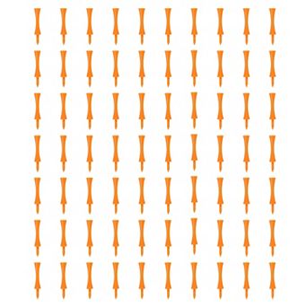 2.76" Plastic Step Down Golf Tees, Unbreakable Plastic Golf Tees 70PCS, Orange