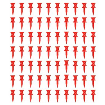 1.22" Plastic Step Down Golf Tees, Unbreakable Plastic Golf Tees 70PCS, Red