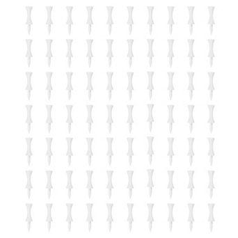 2.01" Plastic Step Down Golf Tees, Unbreakable Plastic Golf Tees 140PCS, White