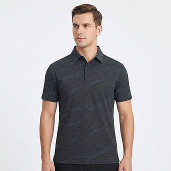 Mens Golf Shirts Short Sleeve Polo Shirt Dry Fit Performance Moisture Wicking Casual Golf Shirt