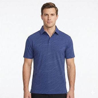 Mens Golf Shirts Short Sleeve Polo Shirt Dry Fit Performance Moisture Wicking Casual Golf Shirt