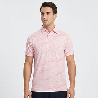 Mens Golf Shirts Short Sleeve Polo Shirt Dry Fit Performance Moisture Wicking Casual Golf Shirt