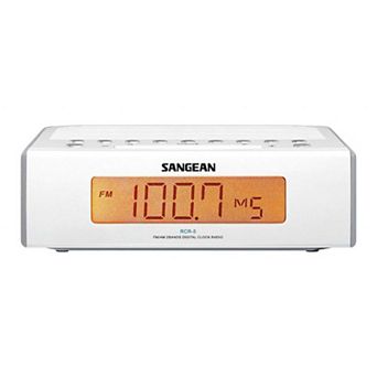 Sangean RCR5 Digital AM/FM Alarm Clock Radio with Dual Alarms and Enhanced Audio Features
