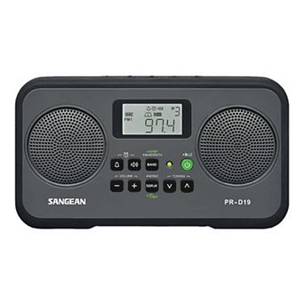 Sangean PR‑D19 FM Stereo/AM Digital Tuning Portable Radio with Protective Bumper