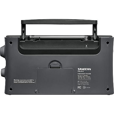 Sangean PR‑D15 Digital Portable Stereo RDS Receiver Gray