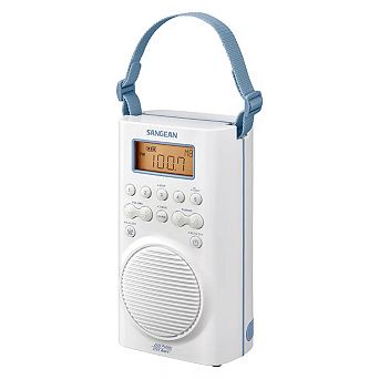 Sangean H205 Shower Radio AM/FM Waterproof, Weather Alert, Digital Tuning