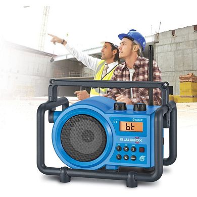 Sangean BB-100 BlueBox AM/FM Ultra-Rugged Digital Receiver with Bluetooth Blue