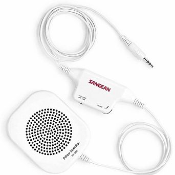Sangean PS‑300 Pillow Speaker with In‑Line Volume Control and Amplifier White