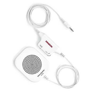 Sangean PS‑300 Pillow Speaker with In‑Line Volume Control and Amplifier White