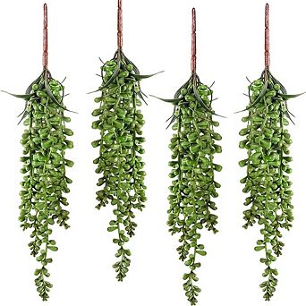 Artificial Hanging Succulent Plants, Faux String of Pearls for Indoor Decor