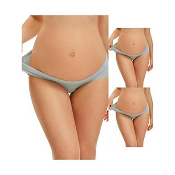 3 Packs Women's Maternity Underwear Low Rise Pregnancy Briefs Under Bump Support Soft Panties
