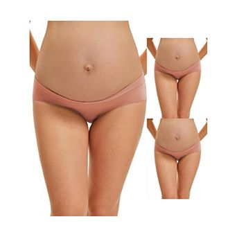 3 Packs Women's Maternity Underwear Low Rise Pregnancy Briefs Under Bump Support Soft Panties