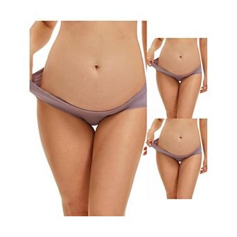 3 Packs Women's Maternity Underwear Low Rise Pregnancy Briefs Under Bump Support Soft Panties