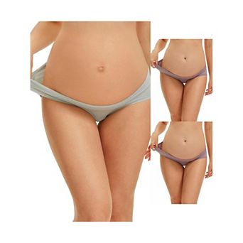 3 Packs Women's Maternity Underwear Low Rise Pregnancy Briefs Under Bump Support Soft Panties