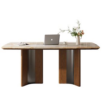 63" Rectangular Microcrystalline Stone Dining Table
