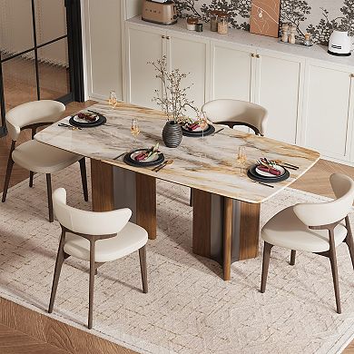 63" Rectangular Microcrystalline Stone Dining Table