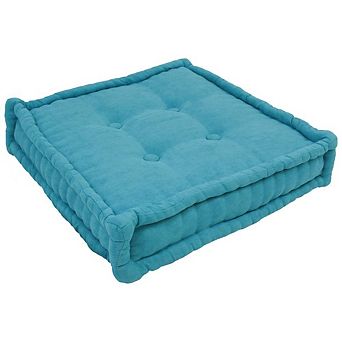 Blazing Needles Square Corded Floor Pillow with Button Tufts