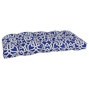 Blazing Needles U-Shaped Patterned Spun Polyester Tufted Settee/Bench Cushion