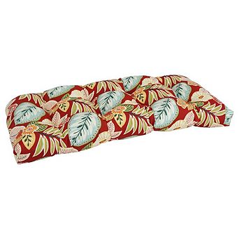 Blazing Needles U-Shaped Patterned Spun Polyester Tufted Settee/Bench Cushion