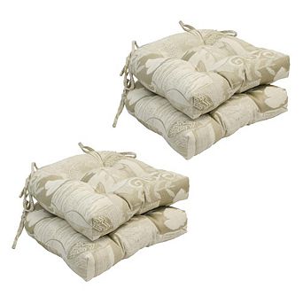 Blazing Needles U-shaped Tufted Chair Cushions (Set of 4)