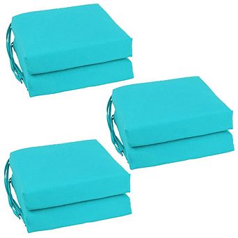 Blazing Needles Twill Indoor Square Chair Cushions (Set of 6)
