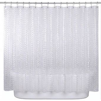 Waterproof PEVA Shower Curtain, Heavy Duty, Weighted Magnets, Rustproof Grommets