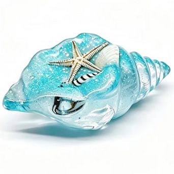 Ocrean Seashell Conch Squishy Toy with Starfish Sensory Squeeze Fidget Toys