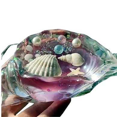 Ocrean Seashell Conch Squishy Toy with Starfish Sensory Squeeze Fidget Toys