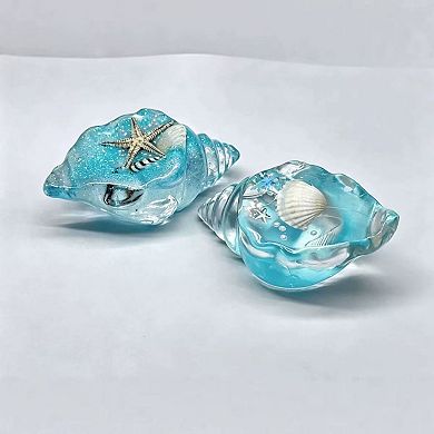Ocrean Seashell Conch Squishy Toy with Starfish Sensory Squeeze Fidget Toys