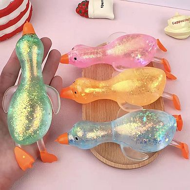4 Pack Rubber Duck Squishy Toy Slow Rising Sensory Squeeze Fidget Toys