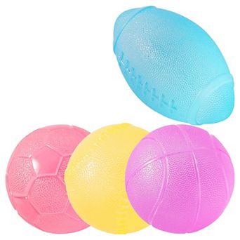 Soft Sport Ball Slow Rising Sensory Squishy Fidget Toys, 4 Pack