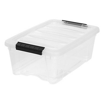 IRIS 54-qt Stackable Plastic Storage Bins with Lids- discrete- Pearl, 6 pk
