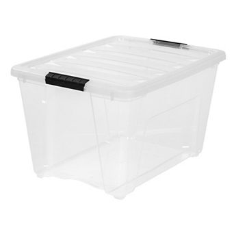 IRIS 53-qt Clear View Plastic Storage Bin with Lid and Secure Latching Buckles