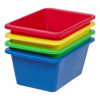 IRIS Small Multi-Purpose Organizer Containers Plastic Bins, Primary, 4 pk