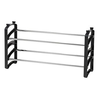 IRIS 2 tier 6 Pairs Slim Metal Shoe Racks for Entryway