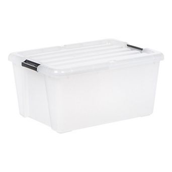 IRIS 45-qt Clearview Plastic Storage Bin with Lid and Latching Buckles