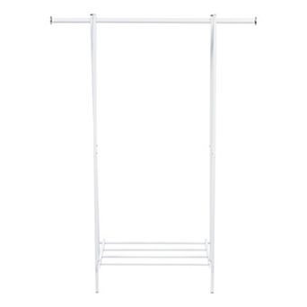 IRIS Clothes Rack for Hanging Clothes with Shelf, Freestanding Clothing Rack, Easy to Assemble