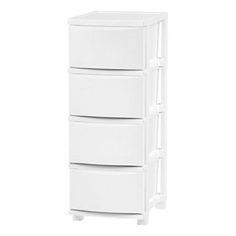 IRIS 4 Slim Drawer Storage, Organizer Unit for Bedroom, Closet, Kitchen, Bathroom, Laundry Room,