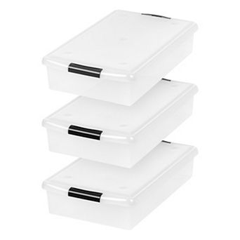 IRIS 40-qt Plastic Under Bed Storage Stackable Nestable Organizer Bin Container with Secure Lids