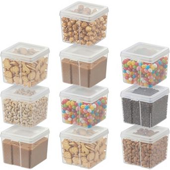 IRIS 1.3-qt Food Storage Containers with Flip-Top Lid, Stackable Pantry & Kitchen Containers,